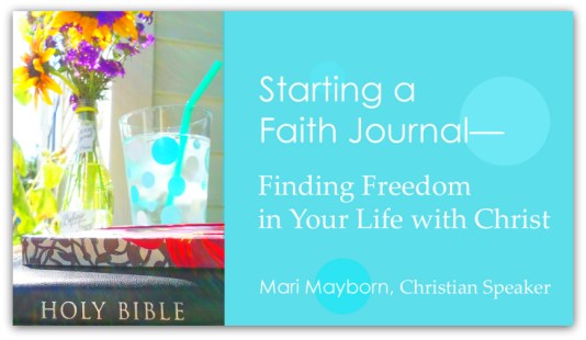 Click here to watch Faith Journal video